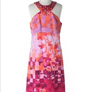 Pink beachy beaded cocktail dress